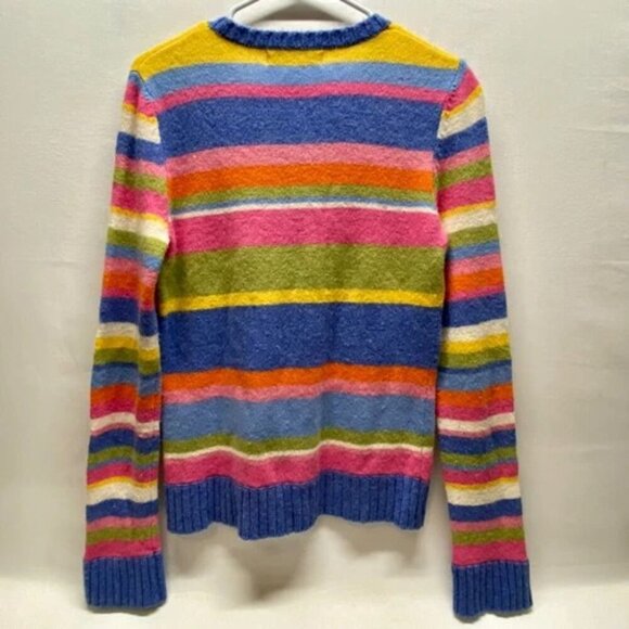 Jones New York Sport Full Zip Cardigan Women's Small Colorful Stripes Wool EUC - Picture 6 of 11